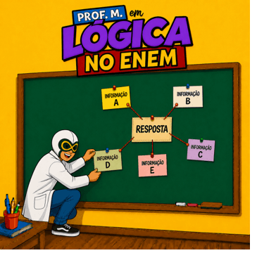 Capa do gibi: Prof. M. em Lógica no ENEM