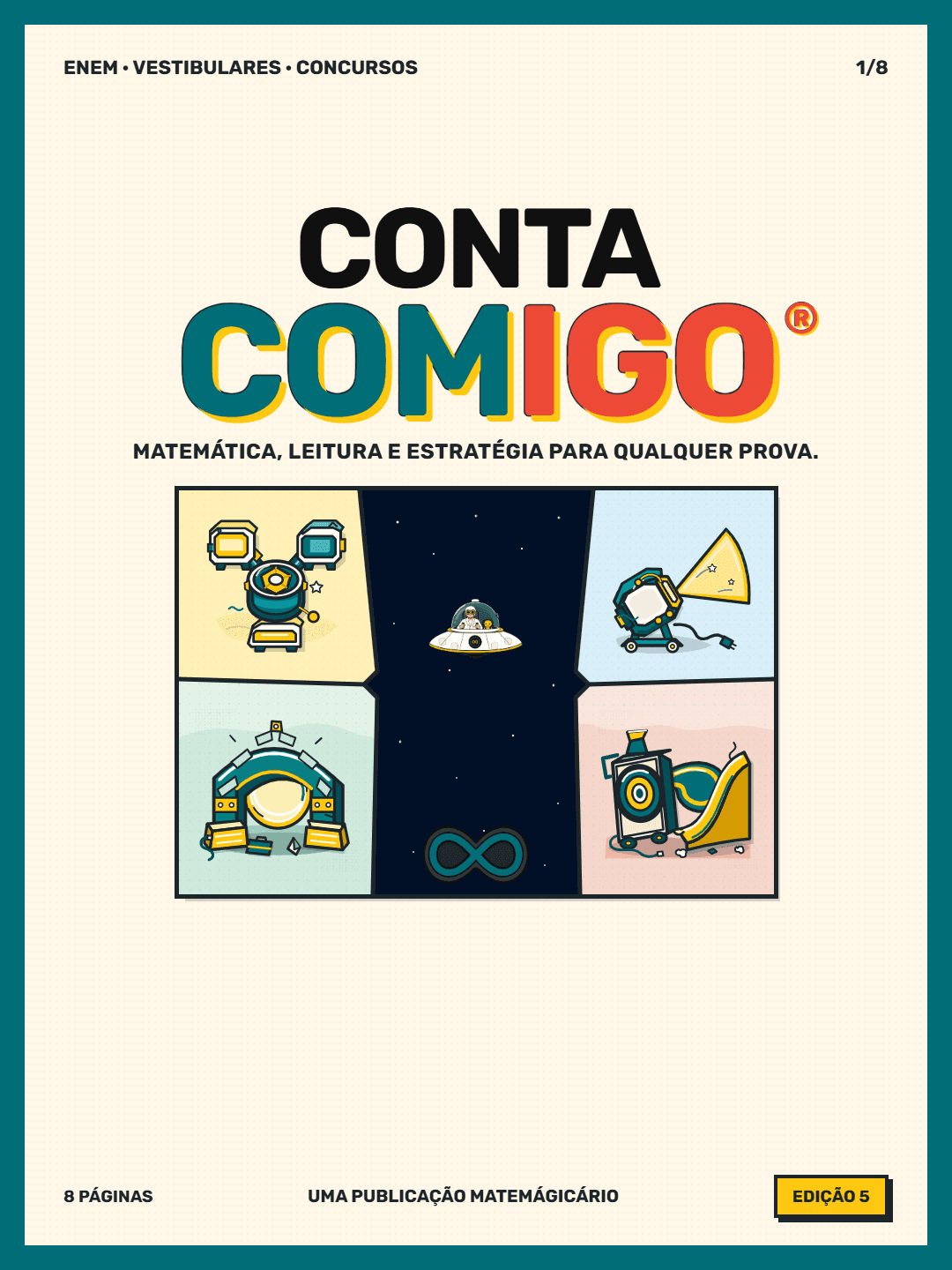 Capa da Edição 5: Medir espaço e escala: área, volume e logaritmos